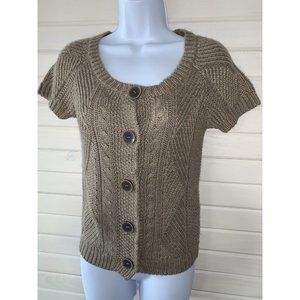 NWT Pierre Cardin Paris Viscose Rabbit Hair Sweater Khaki Knit Sz 30 (See Meas)